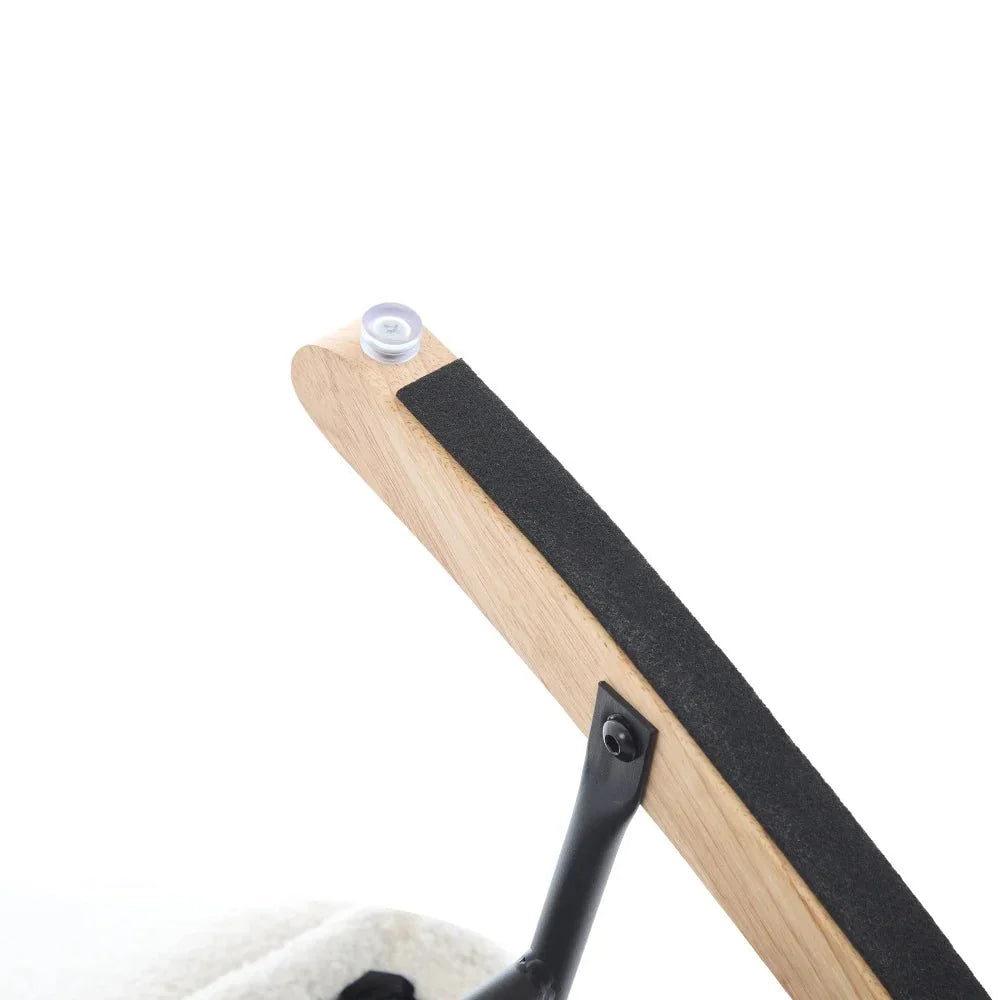 EVELYN | Ergonomic Nursing Rocking Chair, Teddy Velvet with Footrest