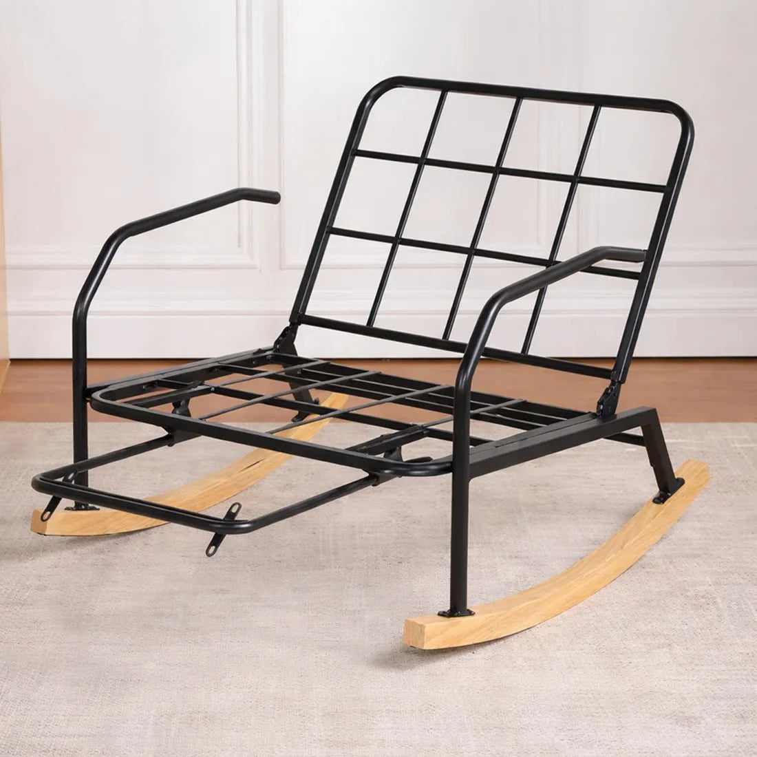 KEW | Reclining Corduroy Rocking Chair, 4 Positions with Footrest