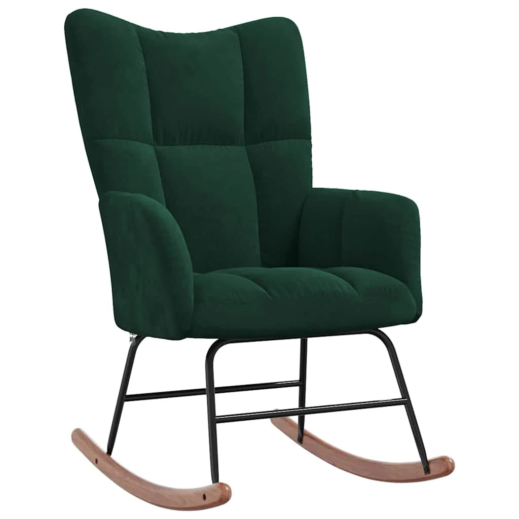 MARLOW | Quilted Velvet Rocking Chair, High Back