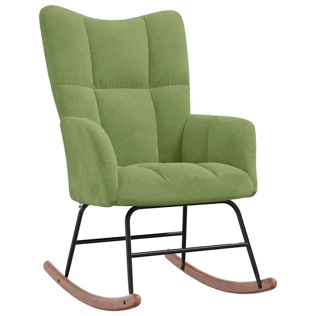 MARLOW | Quilted Velvet Rocking Chair, High Back