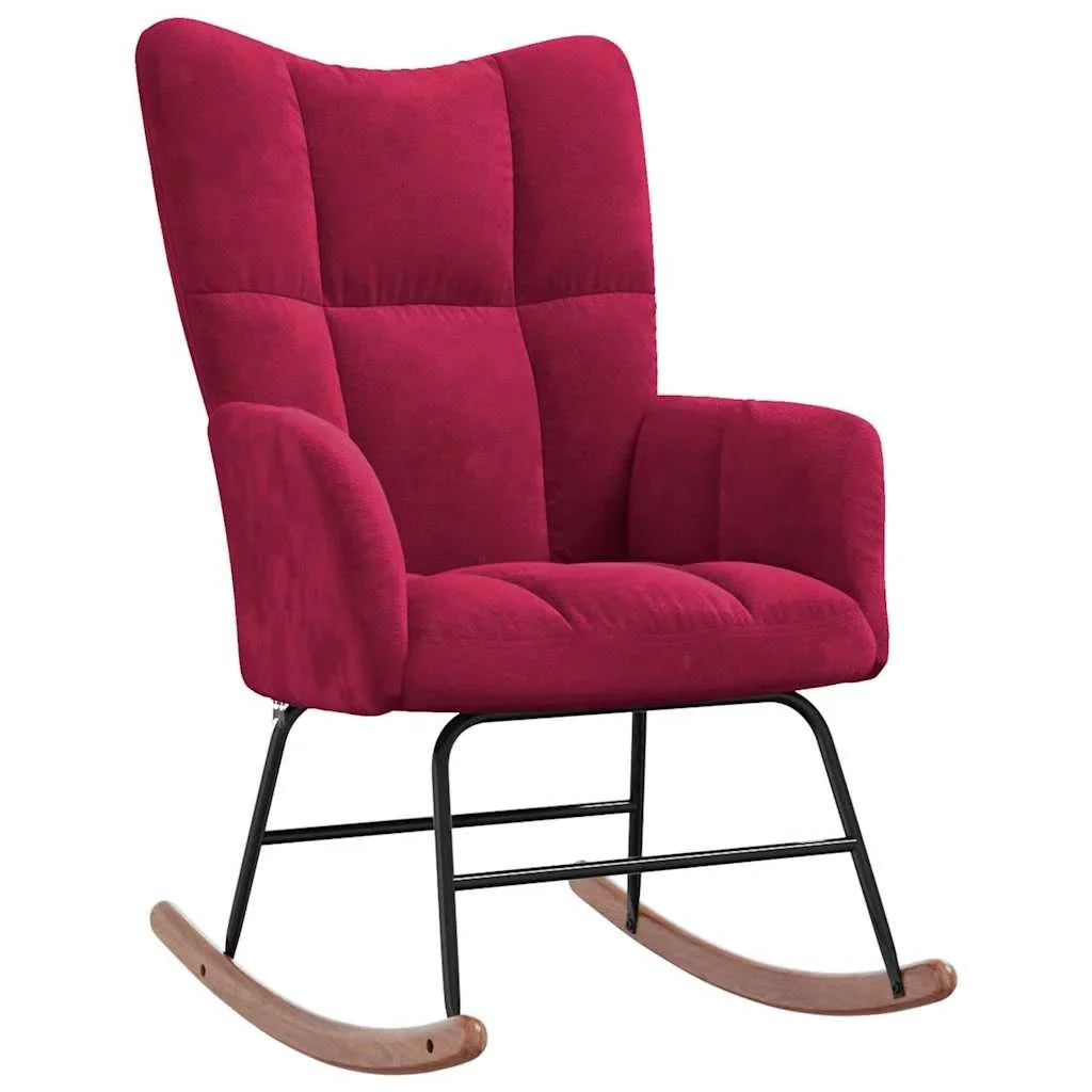 MARLOW | Quilted Velvet Rocking Chair, High Back