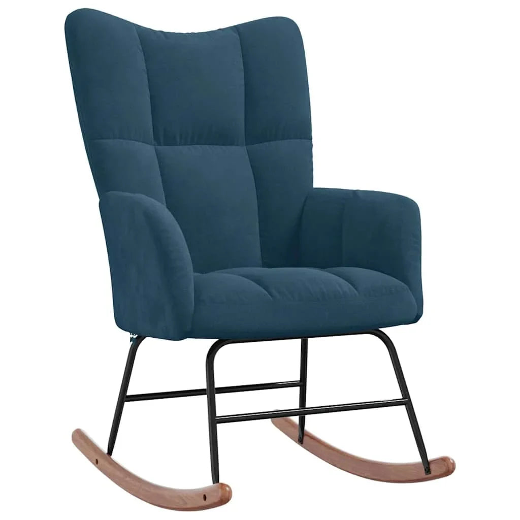 MARLOW | Quilted Velvet Rocking Chair, High Back
