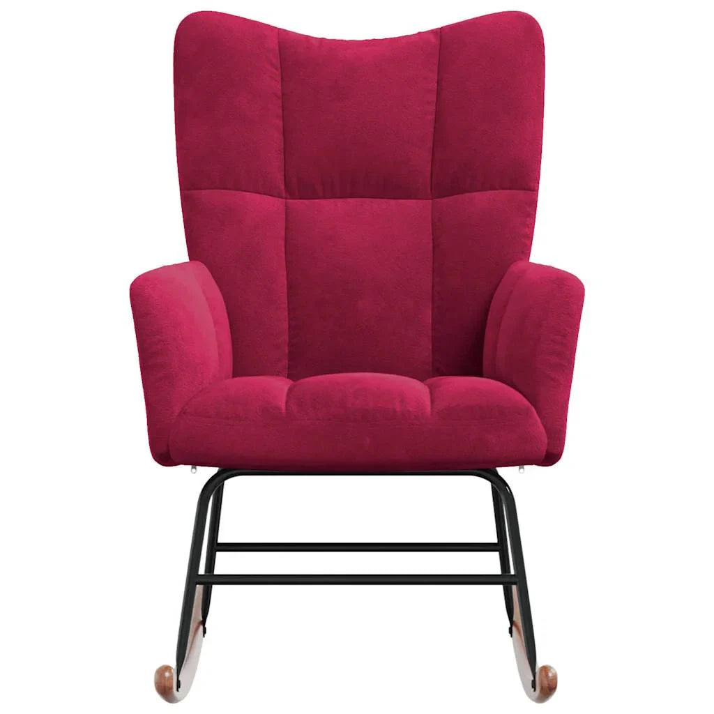 MARLOW | Quilted Velvet Rocking Chair, High Back