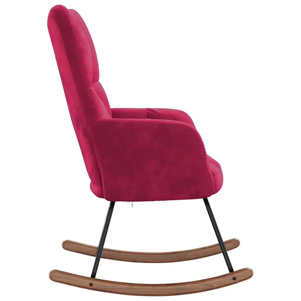 MARLOW | Quilted Velvet Rocking Chair, High Back