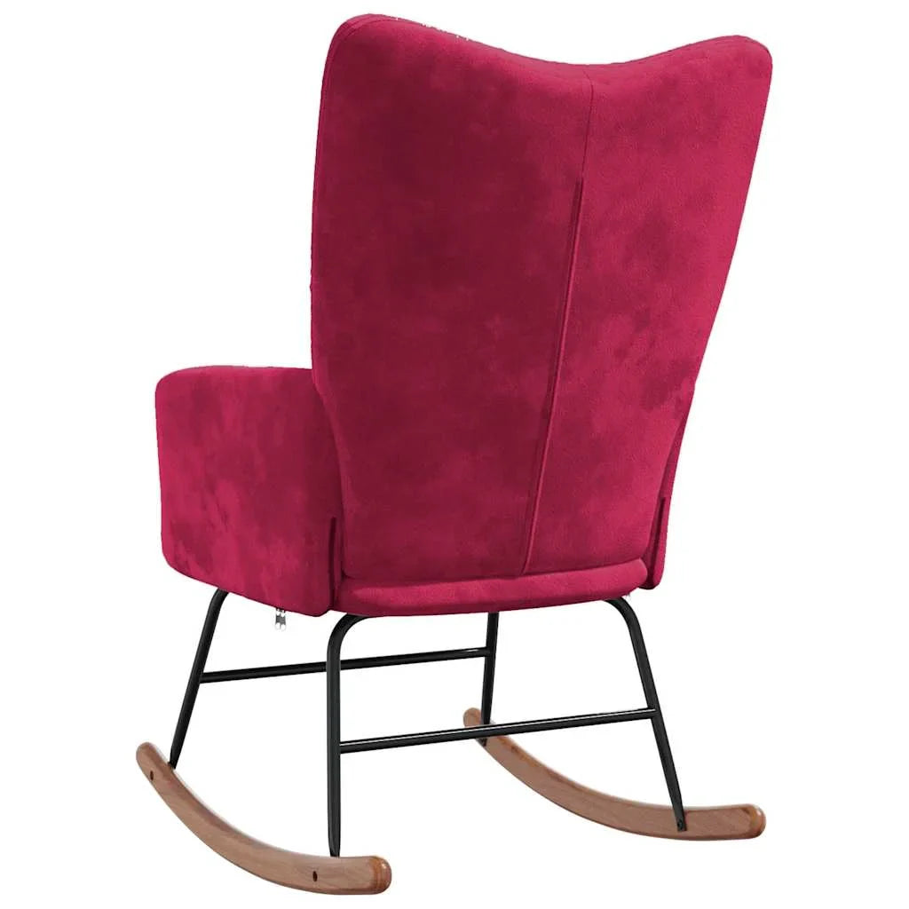 MARLOW | Quilted Velvet Rocking Chair, High Back