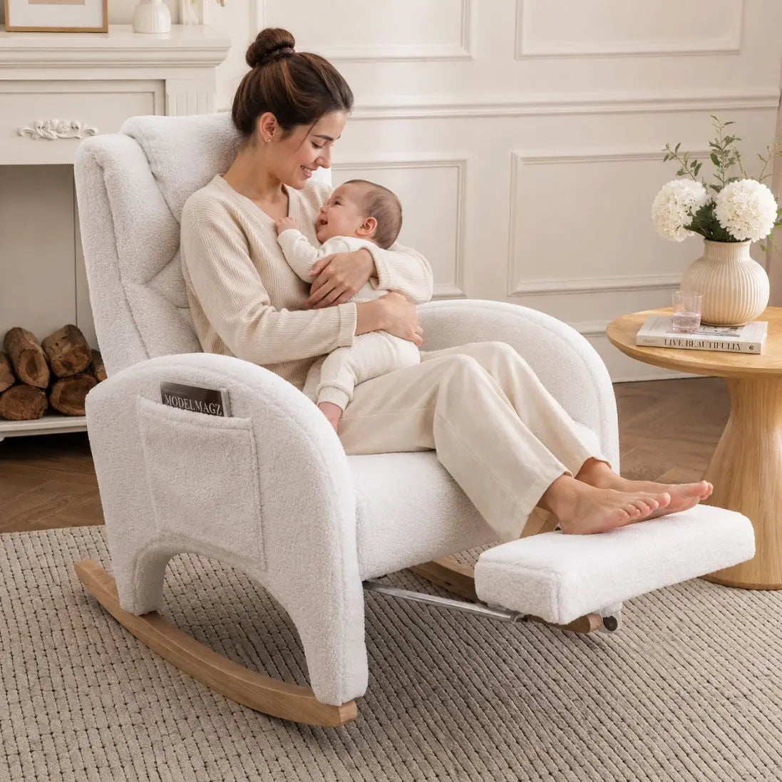 CELINE | Nursing Rocking Chair with Footrest