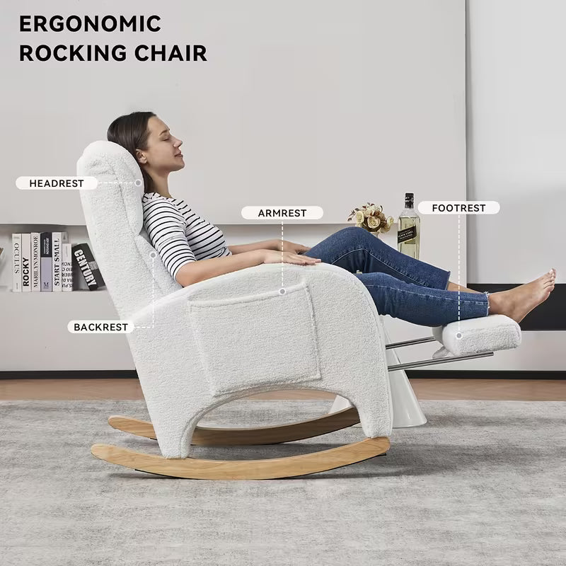 CELINE | Nursing Rocking Chair with Footrest