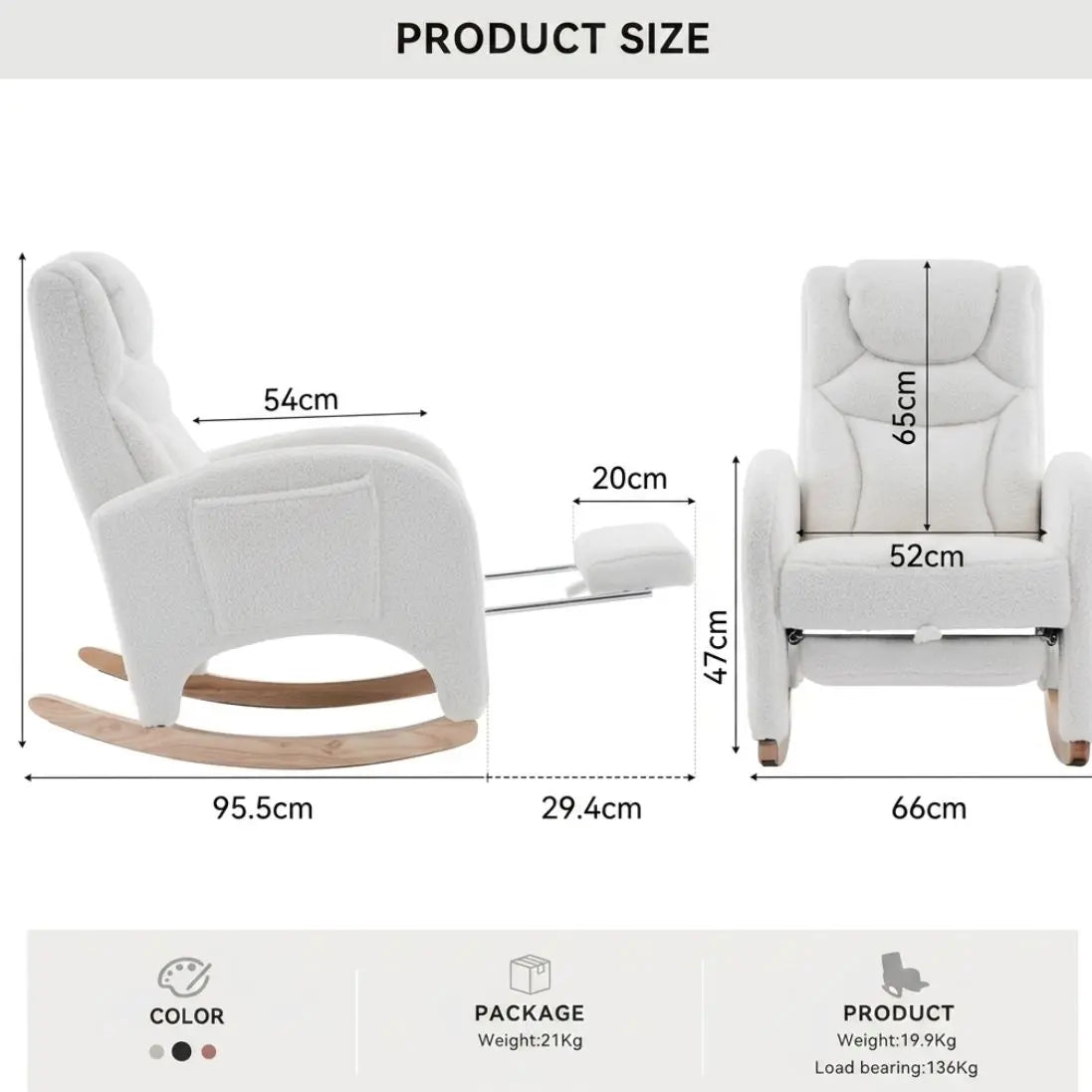 CELINE | Nursing Rocking Chair with Footrest