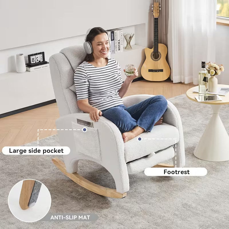 CELINE | Nursing Rocking Chair with Footrest