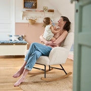MABEL | Ultra Soft Nursing Rocking Chair, Headrest and Armrests