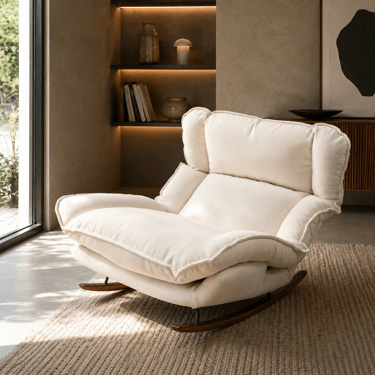 LOWEN | 5 Position Reclining Rocking Chair, Chenille
