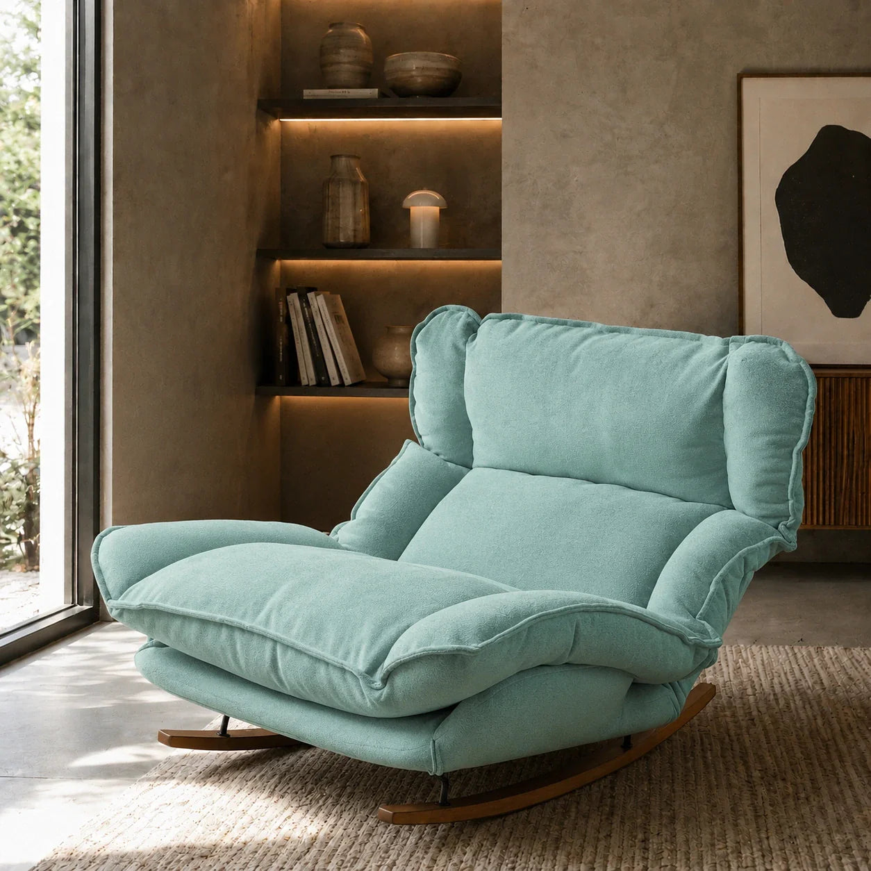 LOWEN | 5 Position Reclining Rocking Chair, Chenille