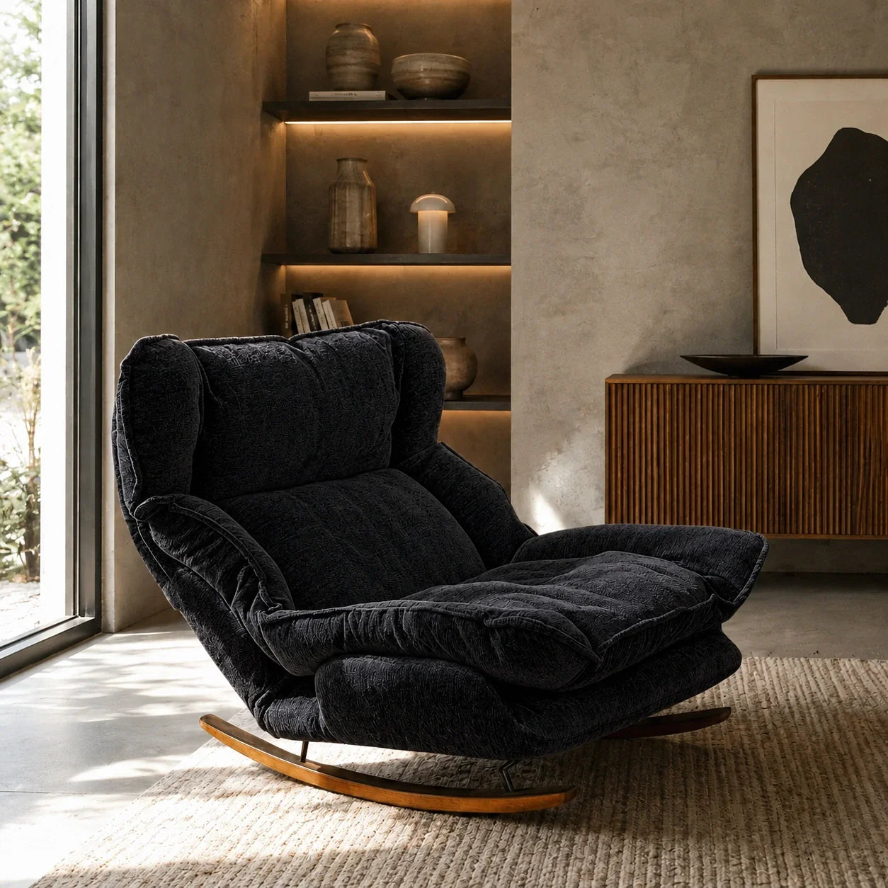 LOWEN | 5 Position Reclining Rocking Chair, Chenille