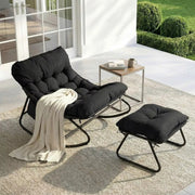 TENBY | Outdoor Rocking Chair with Footstool, Waterproof Cushion