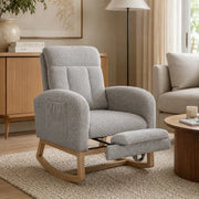LUNA | Nursing Rocking Chair with Footrest