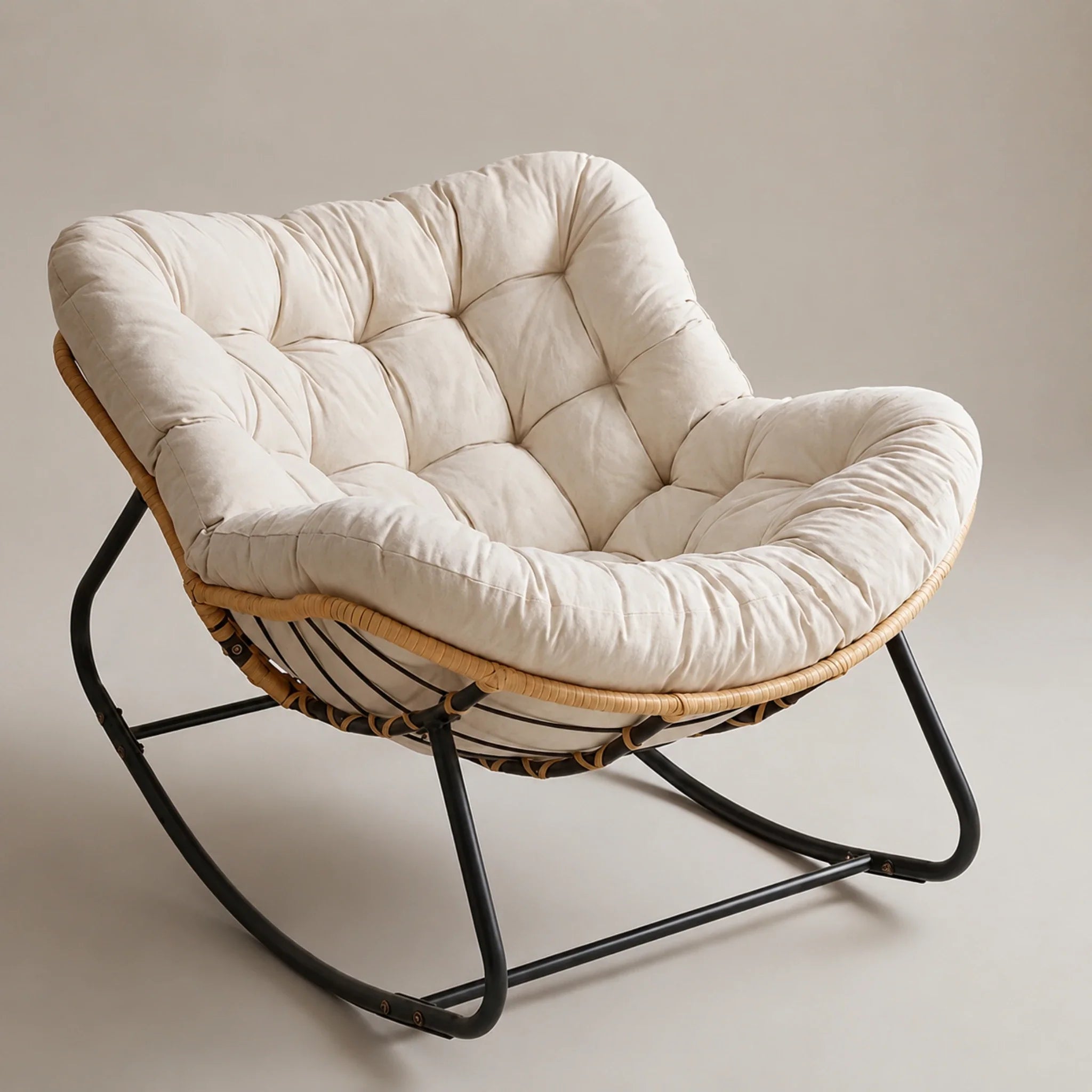 HAVEN | All Season Rocking Chair, PE Rattan and Steel
